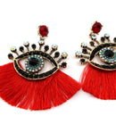 Evil Eye Tassel Earring ER904-16 (12PCS)