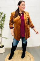 Holiday Stunner Rust Velvet Lapel Blazer (Open Pack)