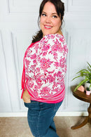 Make A Statement Fuchsia Paisley Boho Front Tie Top (Open Pack)