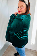 Dazzling Hunter Green Velvet Lapel Blazer (Open Pack)