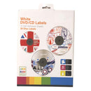 White DVD+CD Labels 15 Sheets