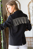 Holiday Glam Tassel Blazer (Open Pack)