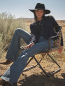 WOMEN'S LONG SLEEVE BUTTON UP FUZZY PEPLUM BLOUSE TOP