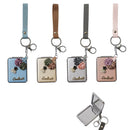Flower Decor Good Luck Mirror Key Chain KC3222-34 (12PC)