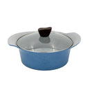 Ecook IH Ceramic Coating Stock Pot Low Blue 24cm