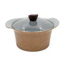 Ecook IH Ceramic Coating Stock Pot Brown