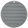 CLEAR Silicone Trivet Pot Mat Round Grey/Pink (KT000622)