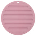 CLEAR Silicone Trivet Pot Mat Round Grey/Pink (KT000622)