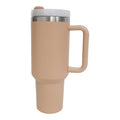 40oz Stainless Steel Tumbler With Handle, Straw, Lid CP4417-1.(6pc)
