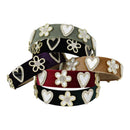 Heart Flower Charm Velvet Headband HB21027-16 (12PC)