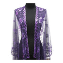 Sequin Chiffon Embellished Fringe Sheer Shawl Wrap Scarf SC309B (12pc)
