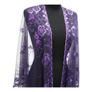 Sequin Chiffon Embellished Fringe Sheer Shawl Wrap Scarf SC309B (12pc)