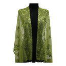 Sequin Chiffon Embellished Fringe Sheer Shawl Wrap Scarf SC309B (12pc)