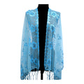 Sequin Chiffon Embellished Fringe Sheer Shawl Wrap Scarf SC309B (12pc)