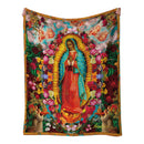 Graphic Blanket Depicting The Virgin Mary With Angels SS51122-47 (3PC)