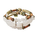 Color Stone N Gold Bead Bracelet BR2221-29 (12PC)