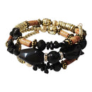 Color Stone N Gold Bead Bracelet BR2221-29 (12PC)