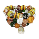 Natural Stone Shell Charm Bracelet BR2521-76 (12PC)