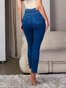 WOMEN'S BUTTON CLOSURE STRETCH DENIM SKINNY JEANS