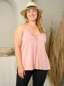 PLUS SIZE TWISTED STRAP TANK TOP