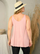PLUS SIZE TWISTED STRAP TANK TOP