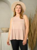 PLUS SIZE CROCHET FLOUNCE TANK TOP