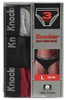 KNOCKER MEN'S COLOR BAND BIKINI BRIEFS (MB706_C-P)