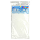 Party Magic Plastic White Table Cover 54x108in