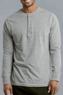 KNOCKER MEN'S HENLEY SHIRT (MHS001_H.GRY)
