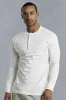 KNOCKER MEN'S HENLEY SHIRT (MHS001_WHITE)