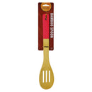 Bonita Home Bamboo Slotted Spoon with Red Handle - 11.75 in