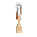 Bonita Home Bamboo Slotted Spatula with White Handle 12 in