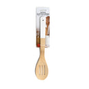 Bonita Home Bamboo Slotted Spoon with White Handle 11.75 in