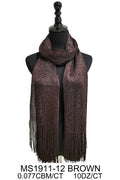 Metallic Scarves MS1911A (12pc)
