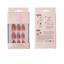 Rhinestone Decor Heart Ballerina Fake Nail Set NA1201-70. (12PC)