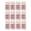 Rhinestone Decor Heart Ballerina Fake Nail Set NA1201-70. (12PC)