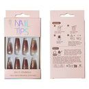 Rhinestone Decor Ballerina Fake Nail Set NA1201-79 (12PC)