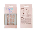 Pearl Decor Rose Squoval Fake Nail Set NA1201-90. (12PC)