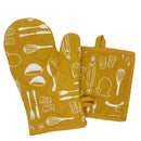 Pot Holder & Glove Set 2pc Yellow