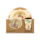 Natural Home Collection Flying Animals Design Kids Tableware 5pc Set
