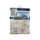 Bonita Home Flower Shower Curtain with Hooks - 70x72in