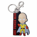 One Punch Man SD Saitama W/ Logo PVC Keychian
