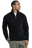KNOCKER MEN'S POLAR FLEECE QUARTER PULLOVER (PF1000_BLACK)