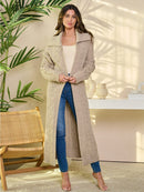 WOMEN'S LONG SLEEVE OPEN FRONT KNIT CARDIGAN