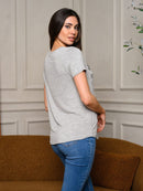 WOMEN'S SHORT SLEEVE GRAPHIC BASIC TOP