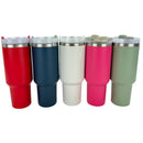 40oz Stainless Steel Tumbler With Handle, Straw, Lid CP4417-1 (6pc)