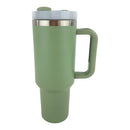 40oz Stainless Steel Tumbler With Handle, Straw, Lid CP4417-1 (6pc)
