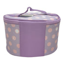 Vegan Leather Polk Dot  Print Cosmetic Case Travel BAG FB211 (2PC)