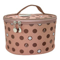 Vegan Leather Polk Dot  Print Cosmetic Case Travel BAG FB211 (2PC)