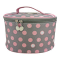 Vegan Leather Polk Dot  Print Cosmetic Case Travel BAG FB211 (2PC)